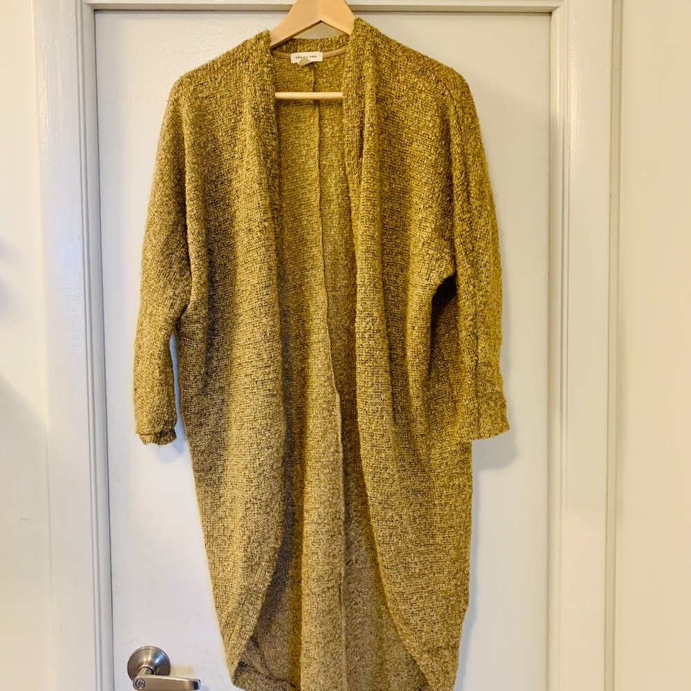 Anthro Silence and Noise Long Cardigan Light sweater Tan size small